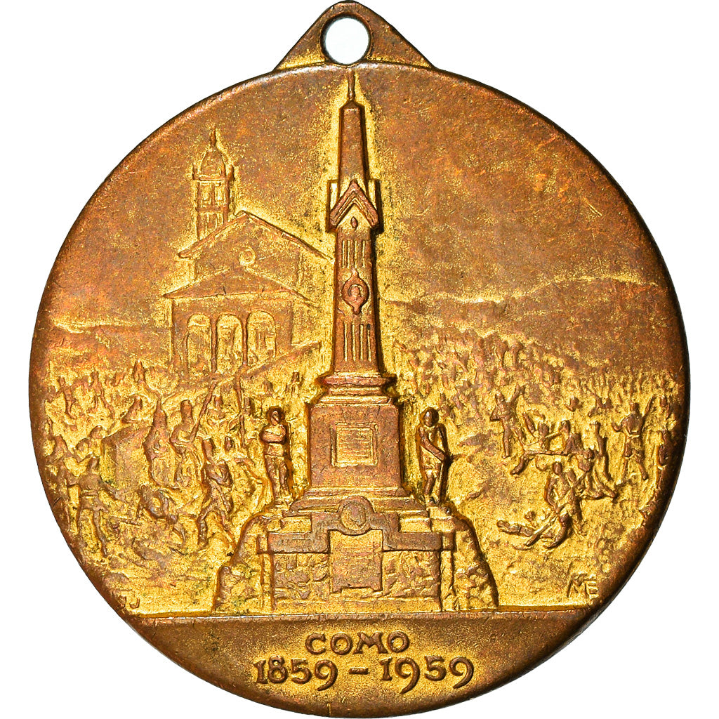 Italy, Medal, Monument de Côme, 1959, EF(40-45), Copper