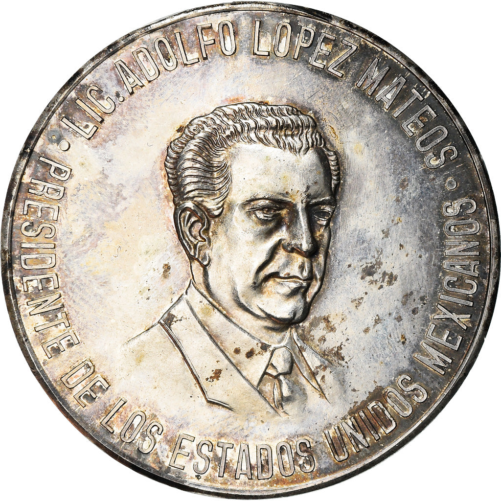 Mexico, Medal, Primera Convencion Mundial de Boxeo, 1963, AU(55-58), Silver