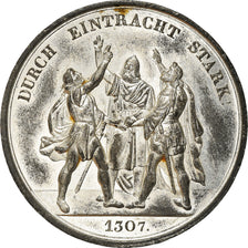 Szwajcaria, Medal, Durch Eintracht Stark, 1848, AU(50-53), Cyna