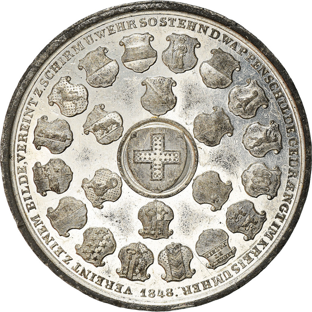 Switzerland, Medal, Durch Eintracht Stark, 1848, AU(50-53), Tin