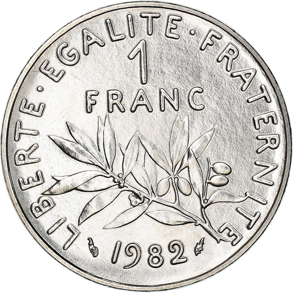 Moneta, Francia, Semeuse, Franc, 1982, Paris, FDC, Nichel, KM:925.1, Gadoury:474