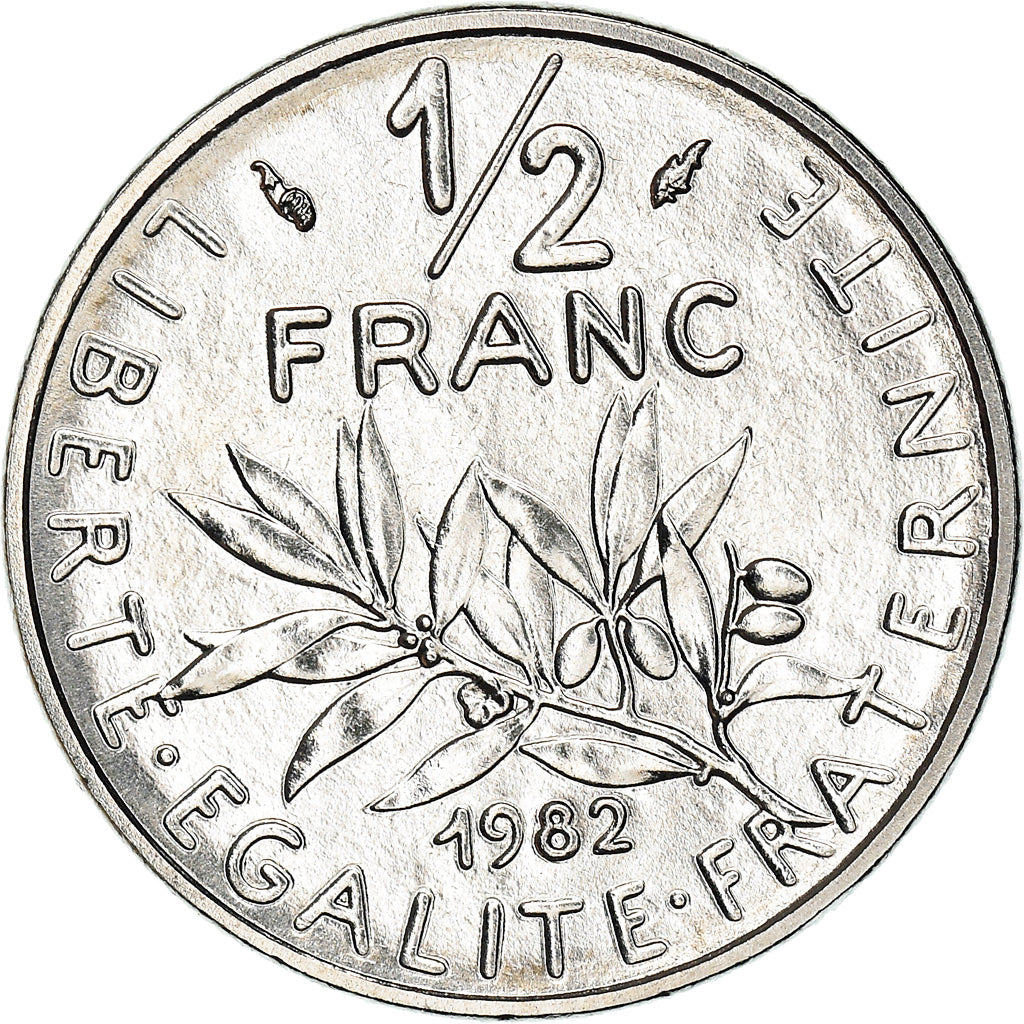 Coin, France, Semeuse, 1/2 Franc, 1982, Paris, MS(65-70), Nickel, KM:931.1