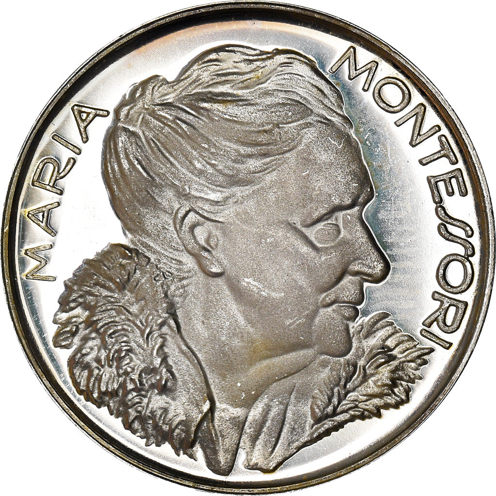 Italy, Medal, Maria Montessori, Medicine, 1952, MS(63), Silver