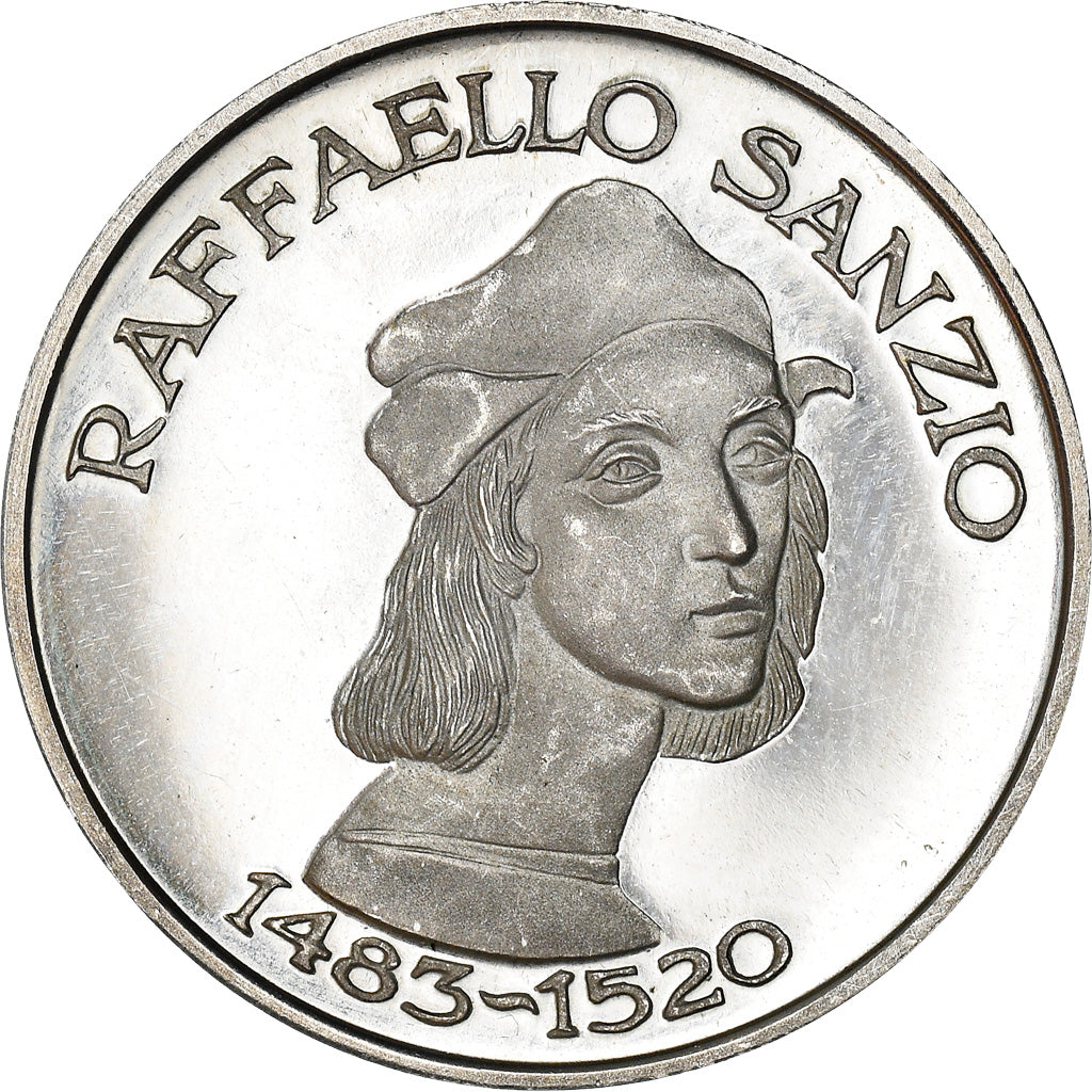 Italy, Medal, Rafaello Sanzio, Arts & Culture, 1970, MS(60-62), Silver