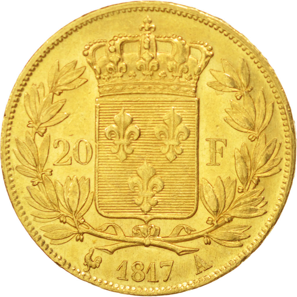 France, Louis XVIII, 20 Francs, 1817, Paris, TTB+, Or, KM:712.1, Gadoury 1028