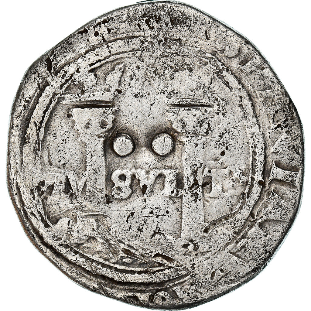 Coin, Spain, Jeanne et Charles, 2 Escudos, Mexico, VF(20-25), Silver