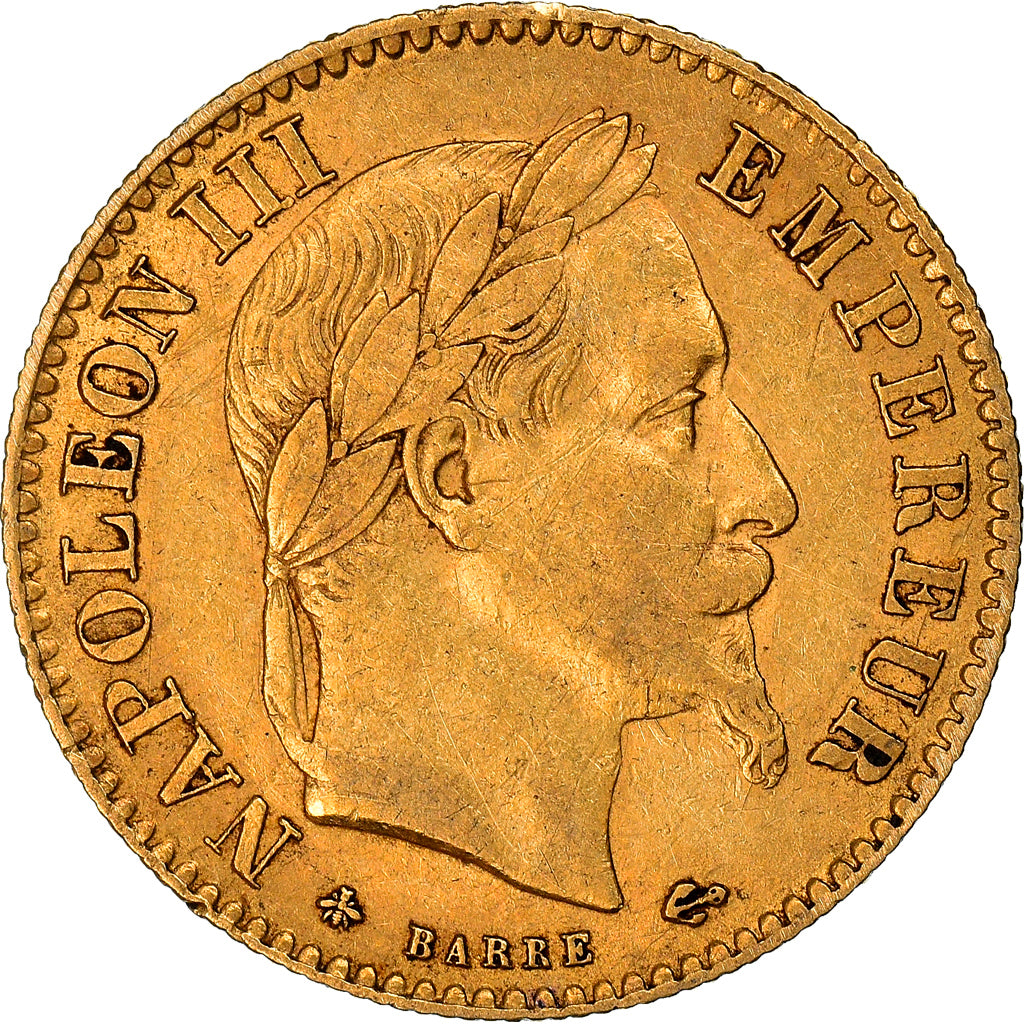 Coin, France, Napoleon III, 10 Francs, 1864, Paris, VF(30-35), Gold, KM:800.1
