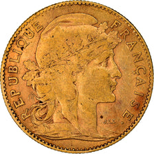 Coin, France, Marianne, 10 Francs, 1908, Paris, EF(40-45), Gold, KM:846