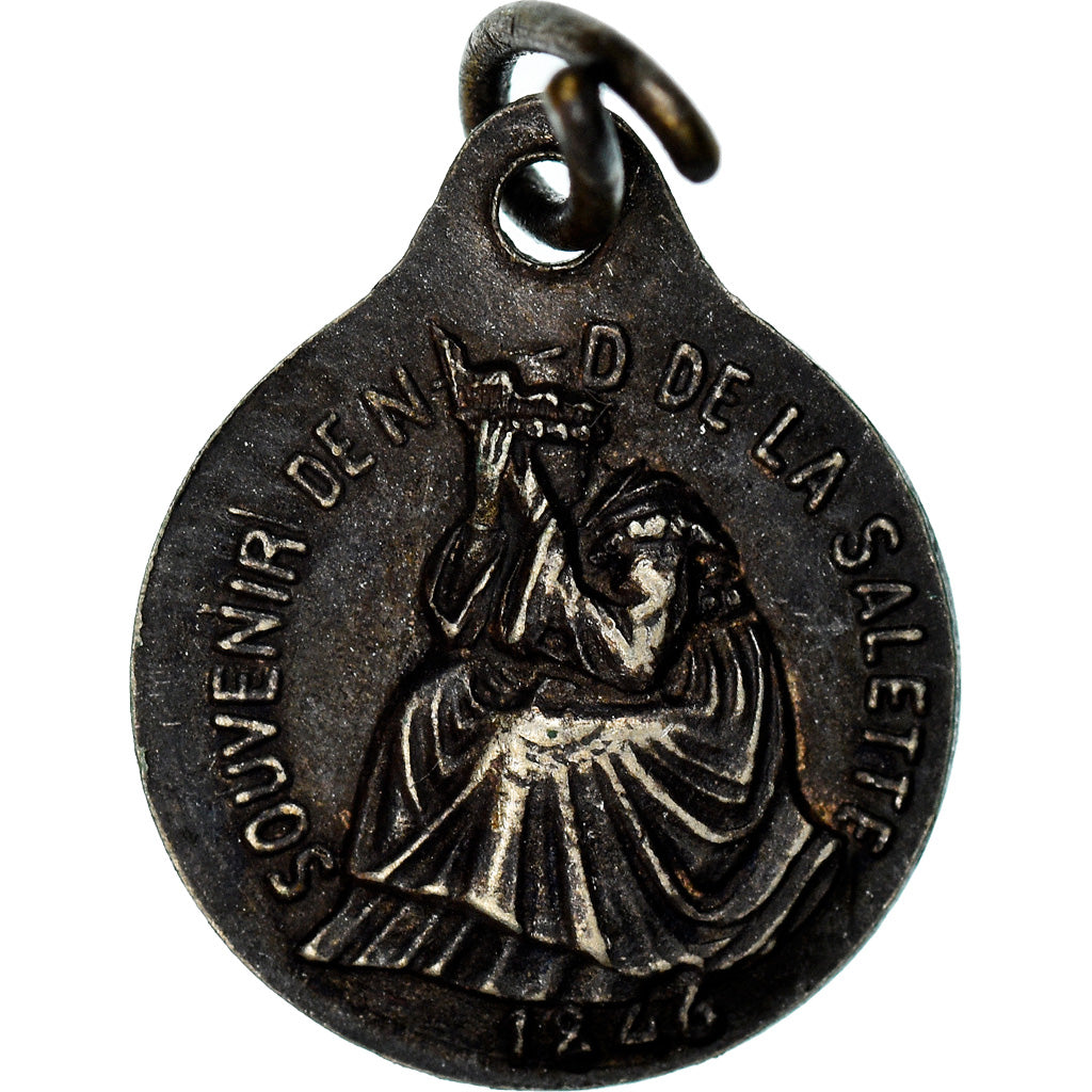 France, Medal, Notre Dame de la Salette, Religions & beliefs, 1846, AU(55-58)