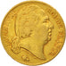 France, Louis XVIII, 20 Francs, 1818, Paris, VF(30-35), Gold,KM712.1,Gadoury1028