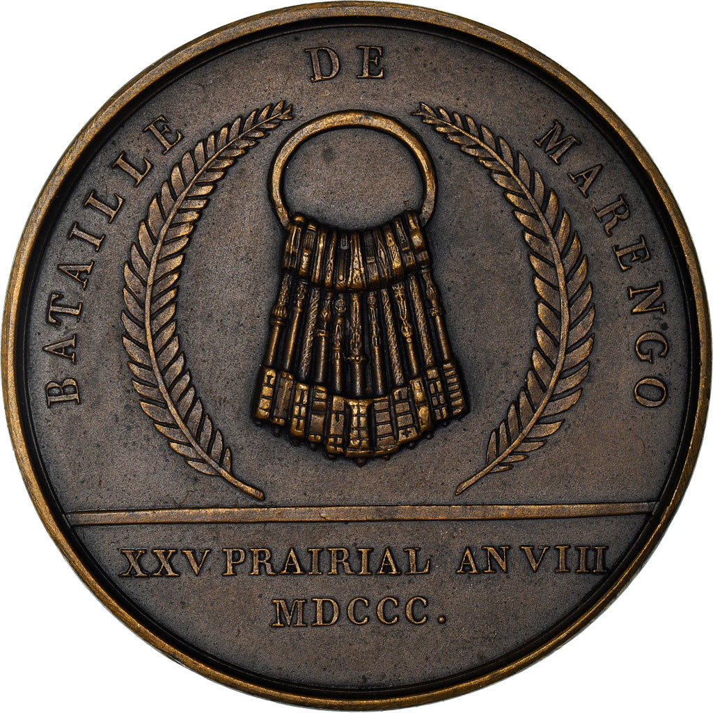 France, Medal, Napoleon Ier , Bataille de Marengo, History, 1800, Denon