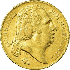Coin, France, Louis XVIII, Louis XVIII, 20 Francs, 1819, Paris, EF(40-45), Gold