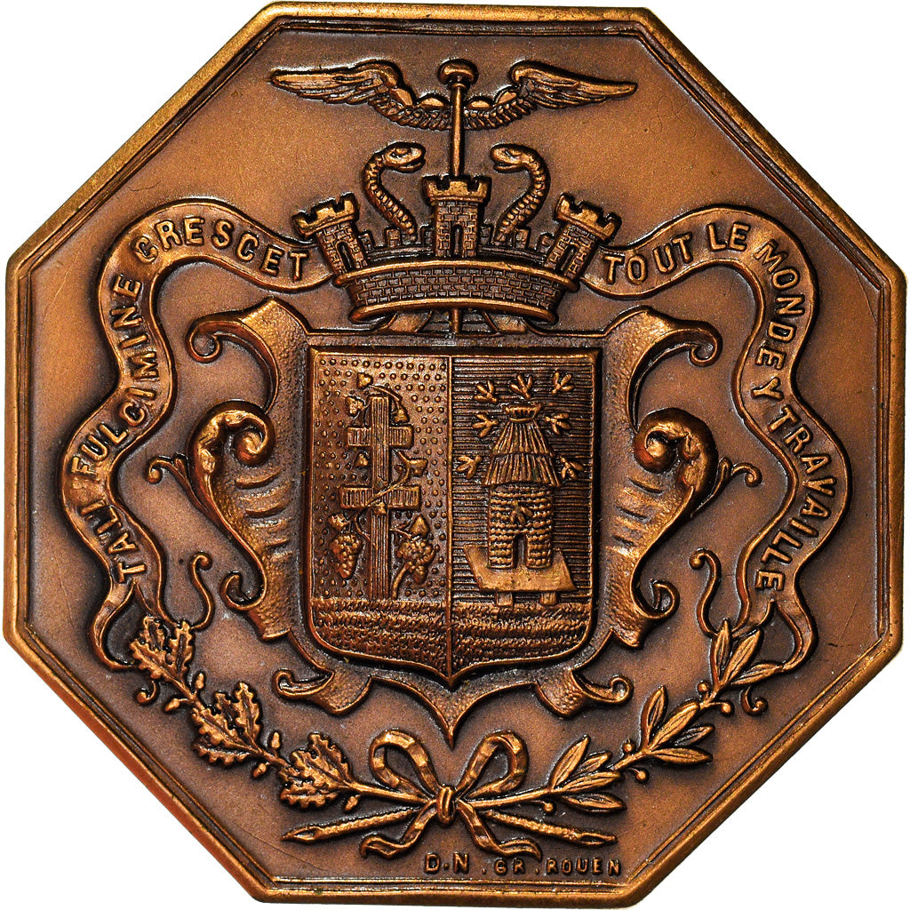 Francia, Token, Chambre de Commerce d'Elbeuf, Business & industry, 1862, SPL+