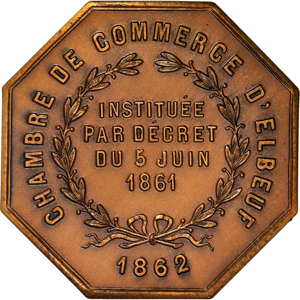 Frankreich, Token, Chambre de Commerce d'Elbeuf, Business & industry, 1862