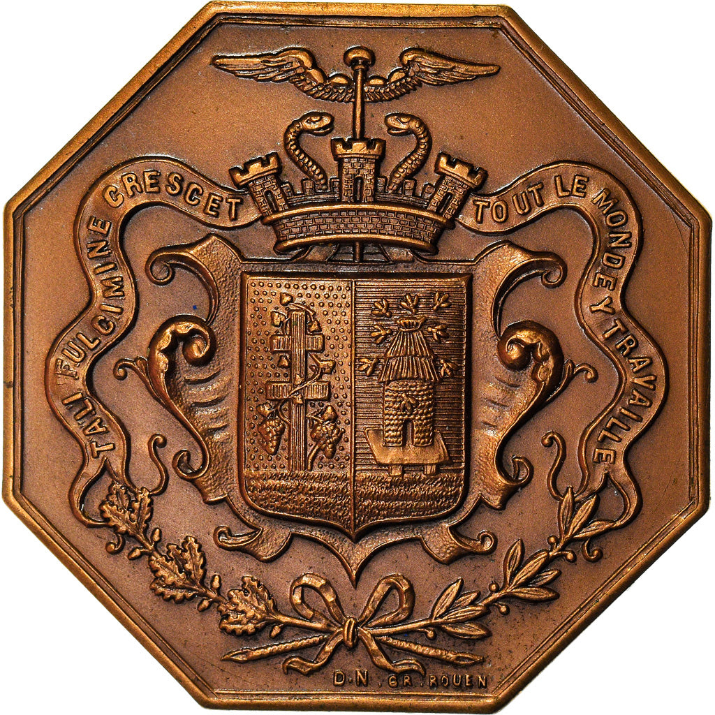 France, Token, Chambre de Commerce d'Elbeuf, Business & industry, 1862, MS(63)