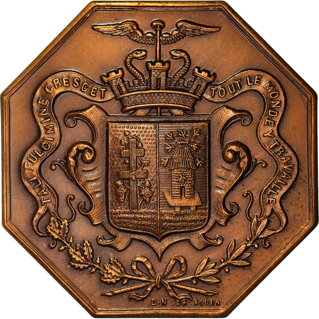 France, Token, Chambre de Commerce d'Elbeuf, Business & industry, 1862