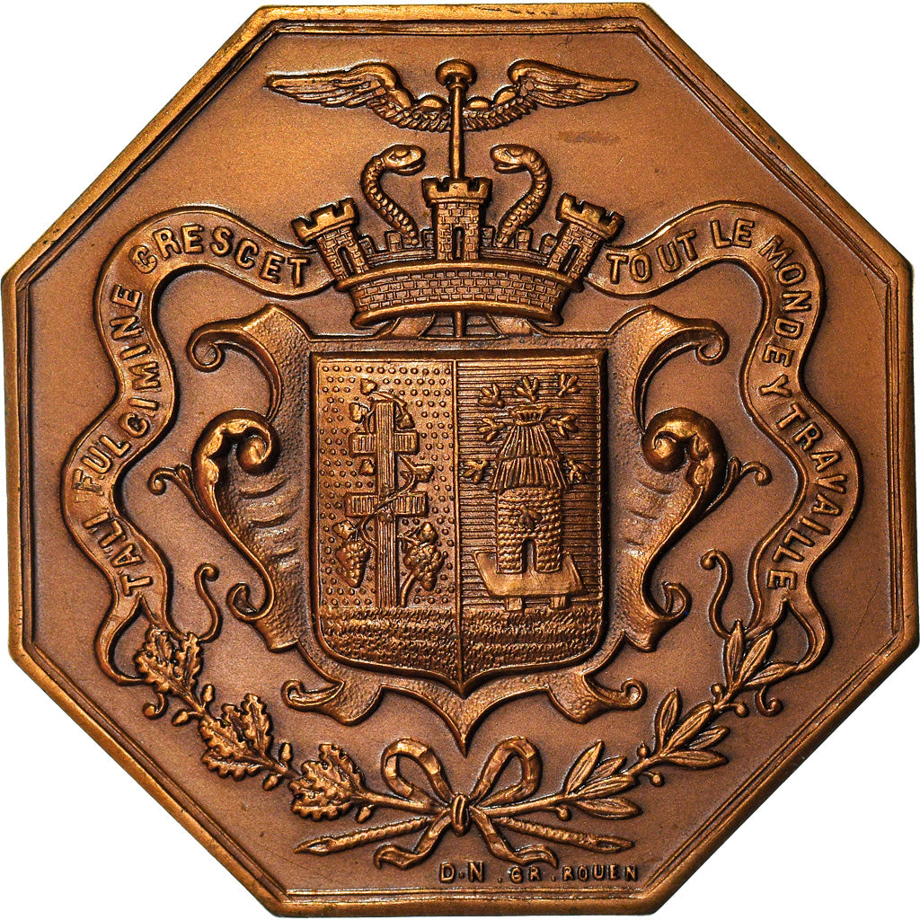 France, Token, Chambre de Commerce d'Elbeuf, Business & industry, 1862