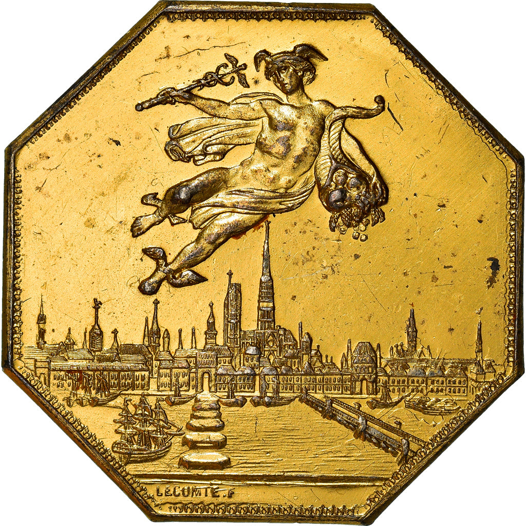 France, Token, Chambre de Commerce de Rouen, Business & industry, 1802, Lecomte