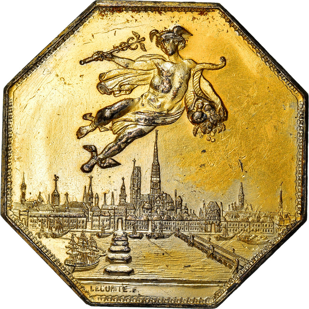 France, Token, Chambre de Commerce de Rouen, Business & industry, 1802, Lecomte