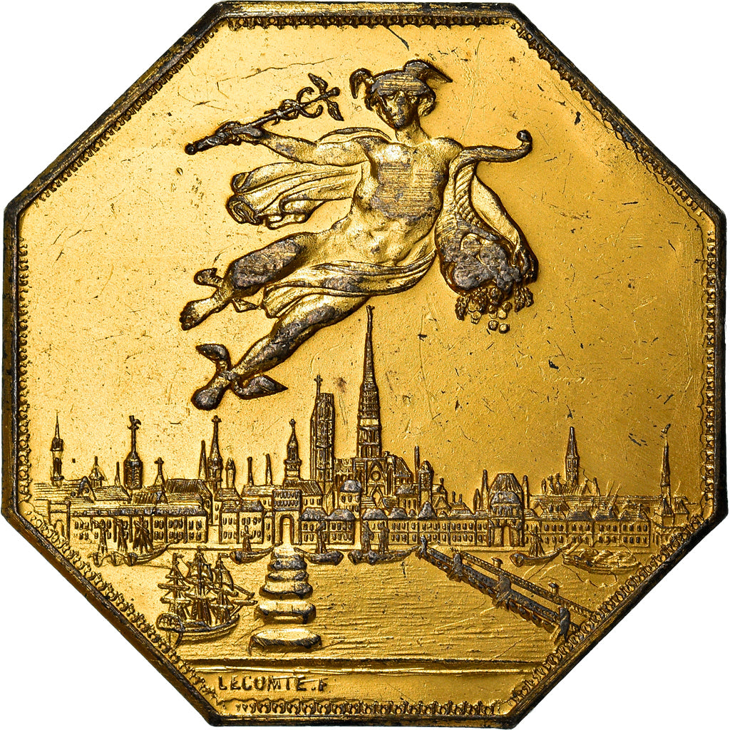France, Token, Chambre de Commerce de Rouen, Business & industry, 1802, Lecomte