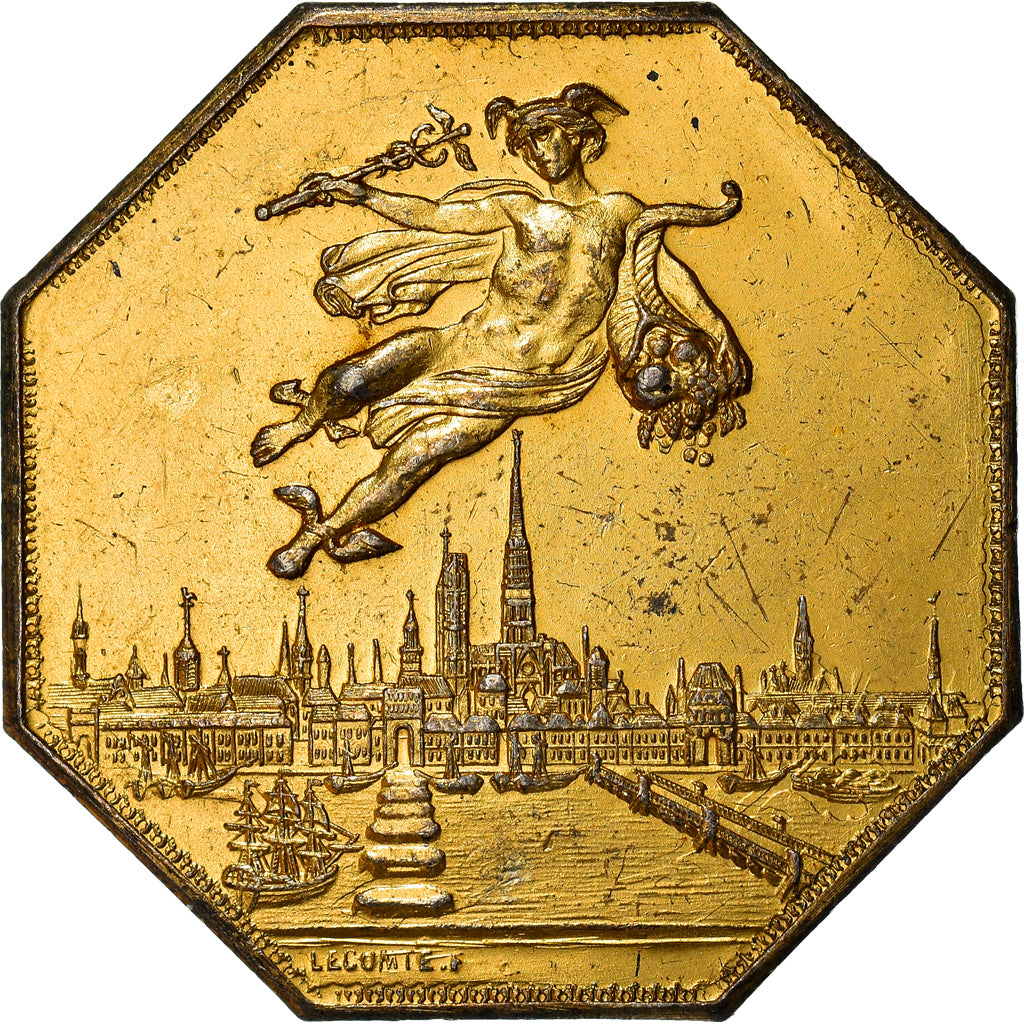 France, Token, Chambre de Commerce de Rouen, Business & industry, 1802, Lecomte