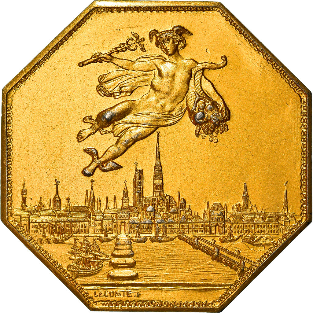 France, Token, Chambre de Commerce de Rouen, Business & industry, 1802, Lecomte