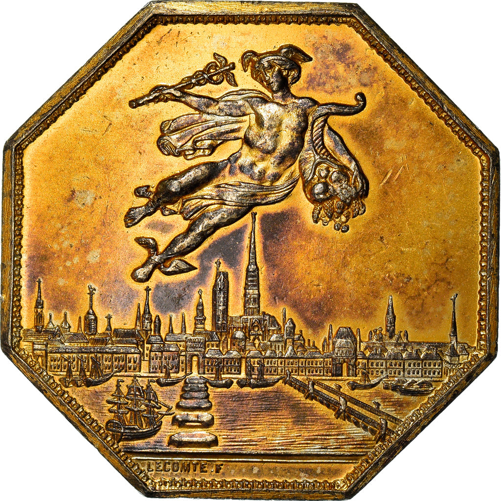 France, Token, Chambre de Commerce de Rouen, Business & industry, 1802, Lecomte