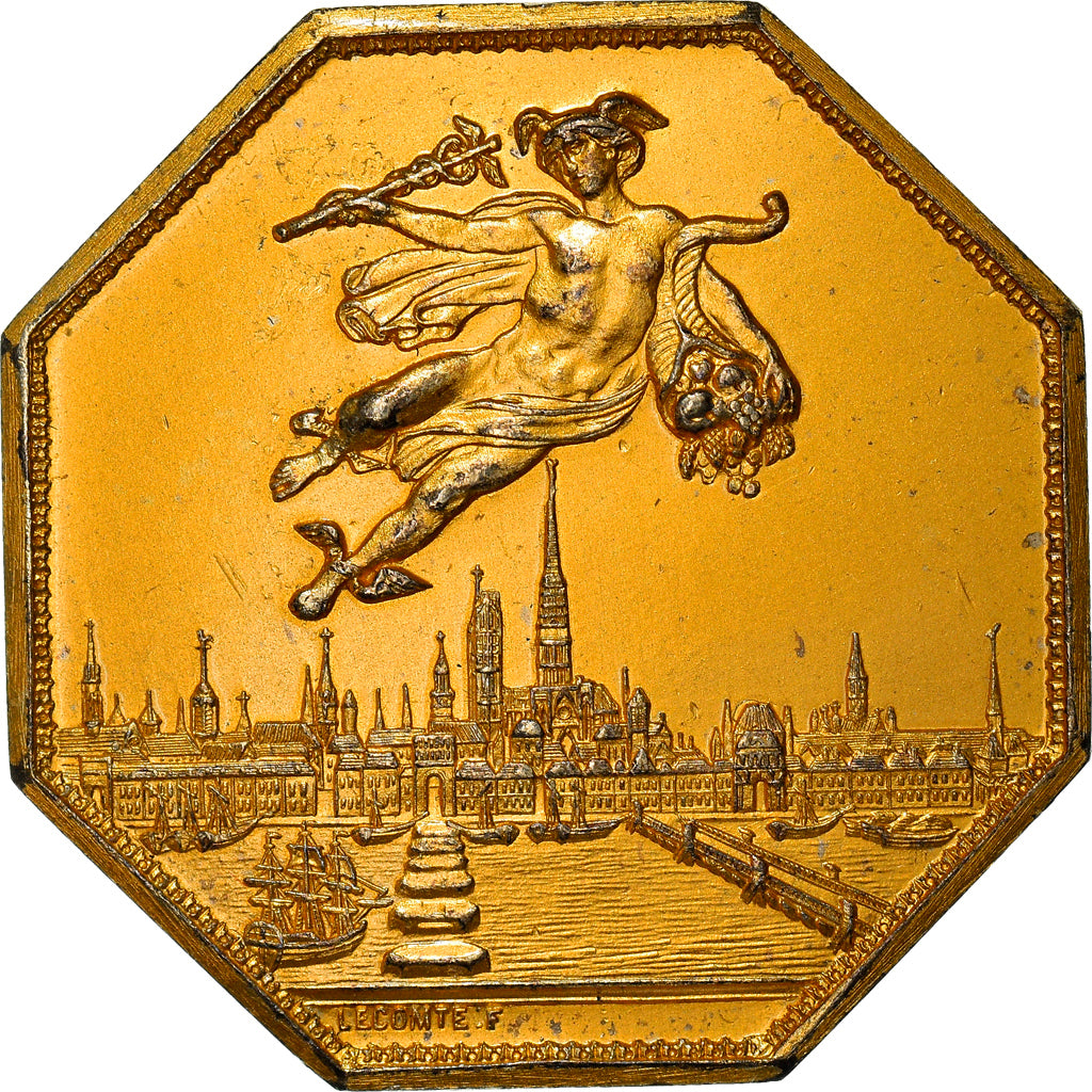 France, Token, Chambre de Commerce de Rouen, Business & industry, 1802, Lecomte