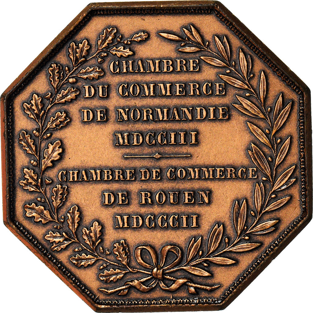 France, Token, Chambre de Commerce de Rouen, Business & industry, 1802, Lecomte