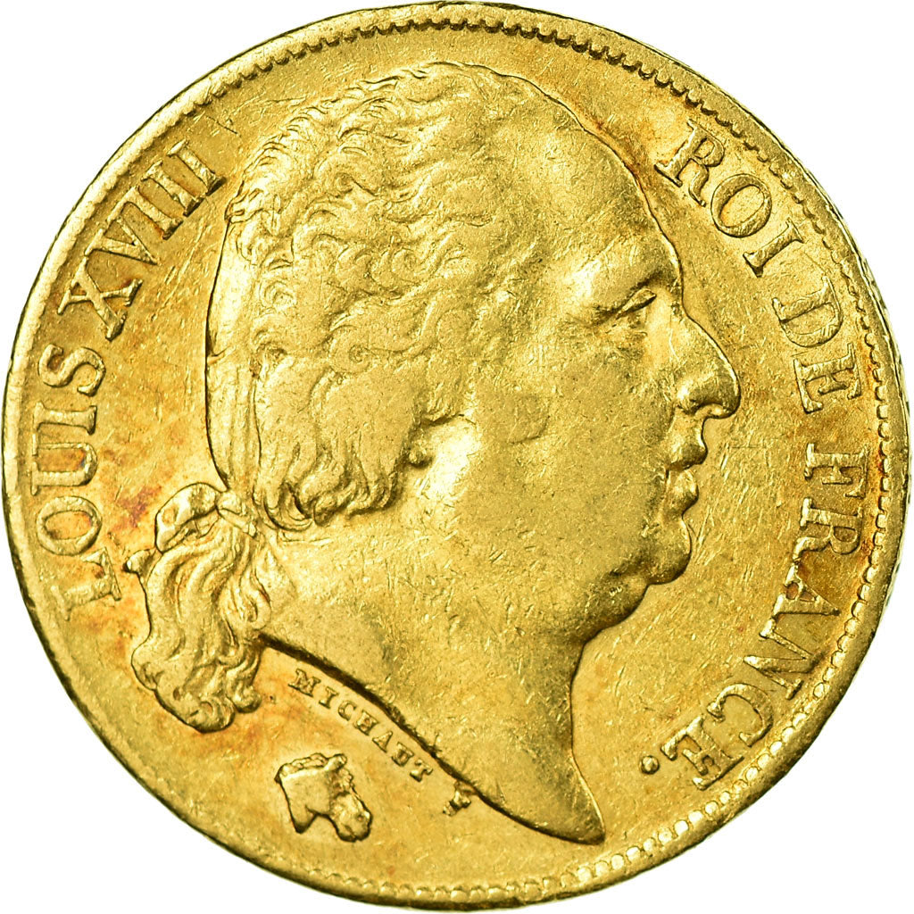 Monnaie, France, Louis XVIII, Louis XVIII, 20 Francs, 1820, Paris, TTB, Or