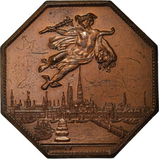 France, Token, Chambre de Commerce de Rouen, 1802, Lecomte, EF(40-45), Bronze