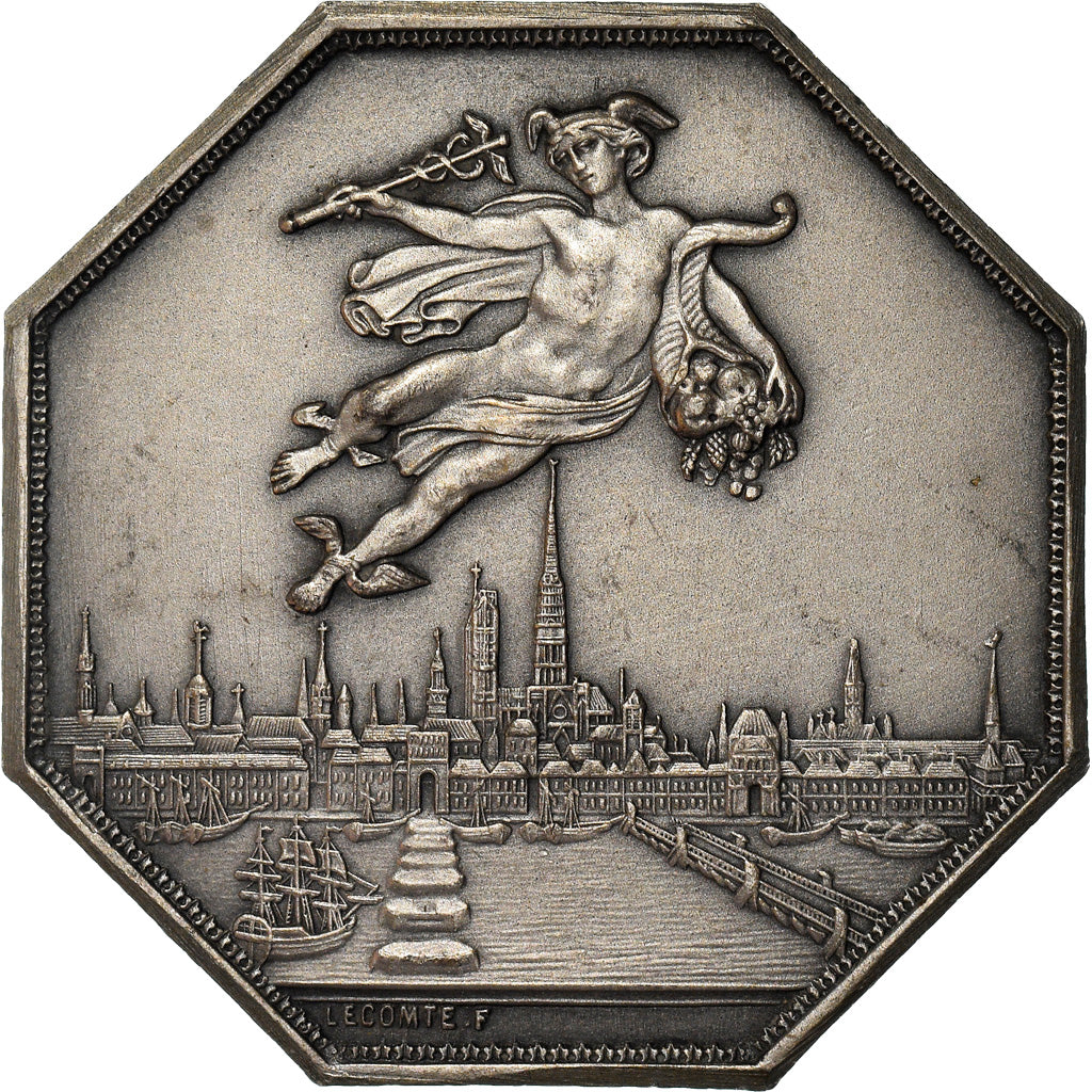 France, Token, Chambre de Commerce de Rouen, Business & industry, 1802, Lecomte