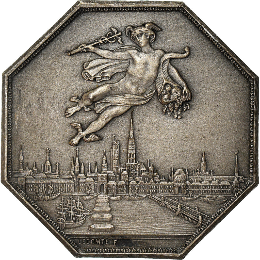 France, Token, Chambre de Commerce de Rouen, Business & industry, 1802, Lecomte