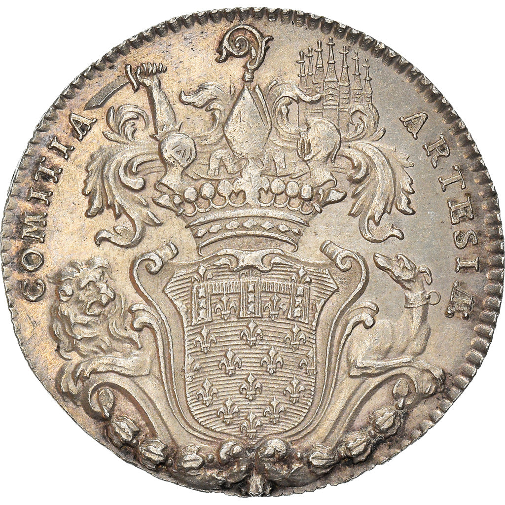 França, Token, Louis XV, Etats d'Artois, História, Gatteaux, AU(55-58), Prata