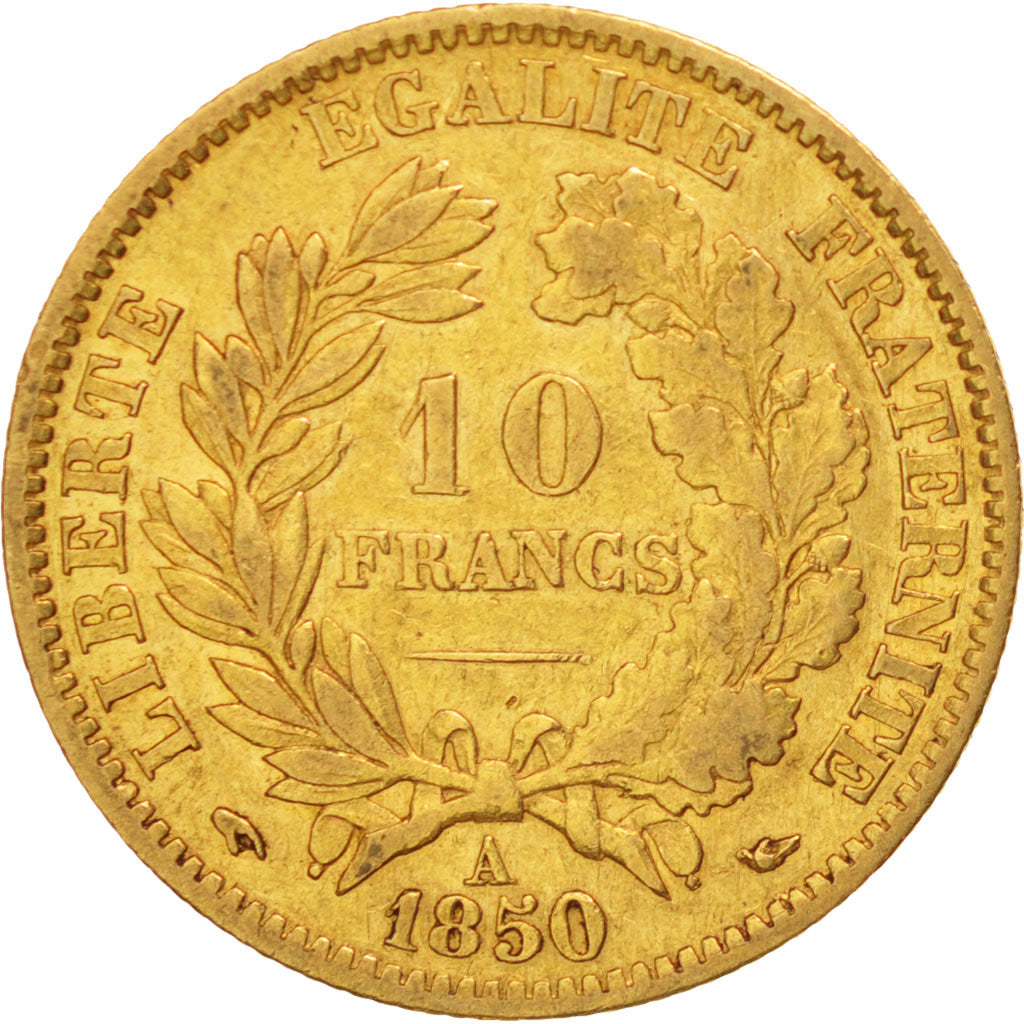 Coin, France, Cérès, 10 Francs, 1850, Paris, EF(40-45), Gold, KM:770