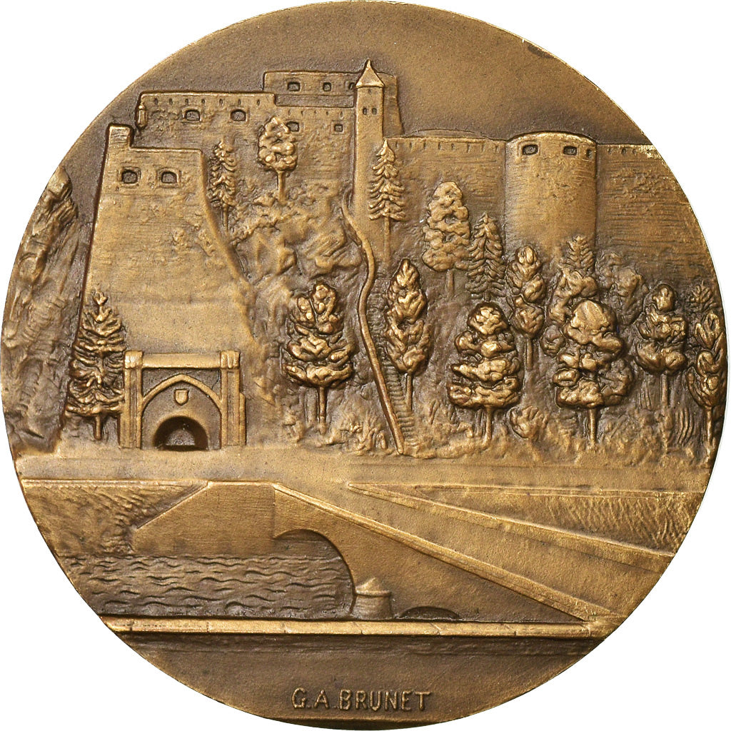 Belgium, Medal, XIIème Congrès belge de la Route, Bouillon, 1969, Brunet