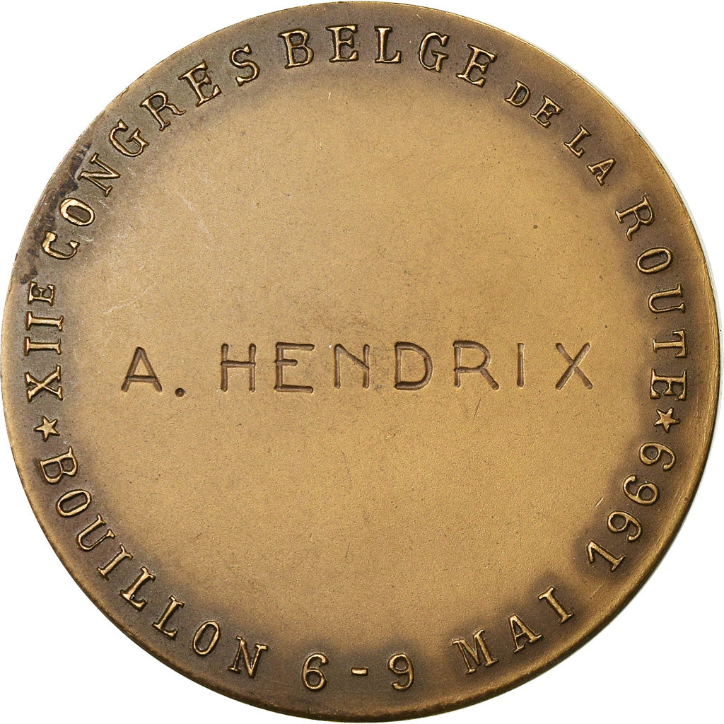 Belgium, Medal, XIIème Congrès belge de la Route, Bouillon, 1969, Brunet