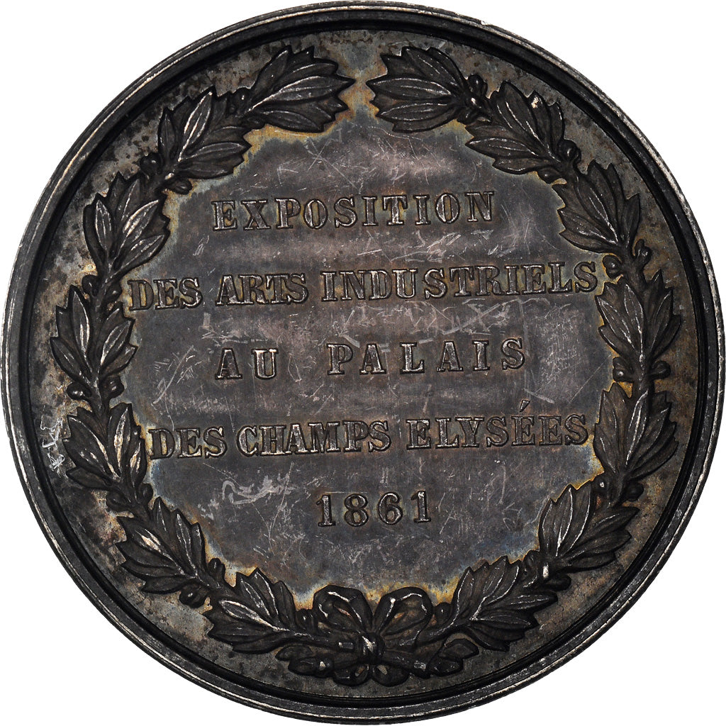 France, Medal, Napoléon III, Exposition des Arts Industriels au Palais de