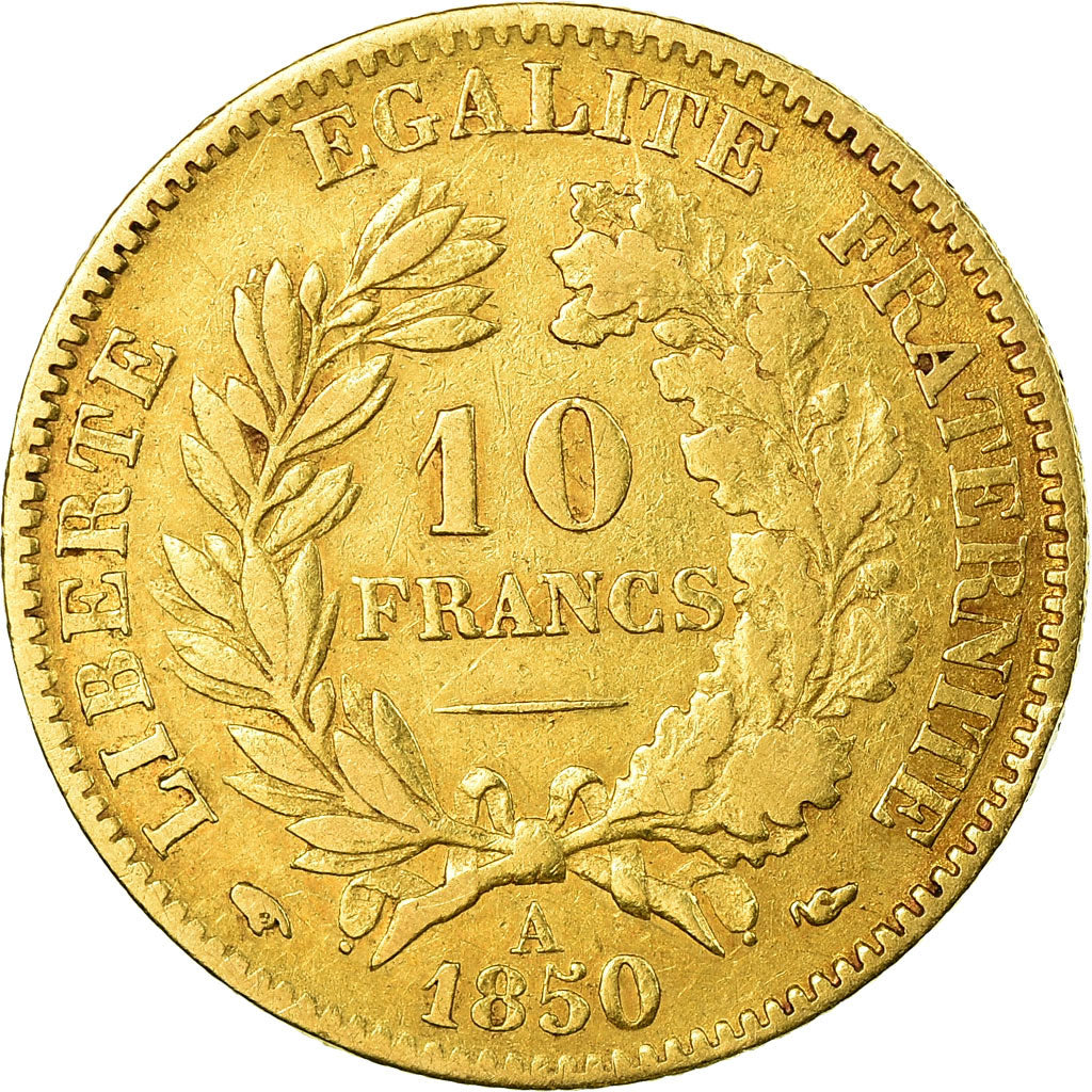 Coin, France, Cérès, 10 Francs, 1850, Paris, EF(40-45), Gold, KM:770