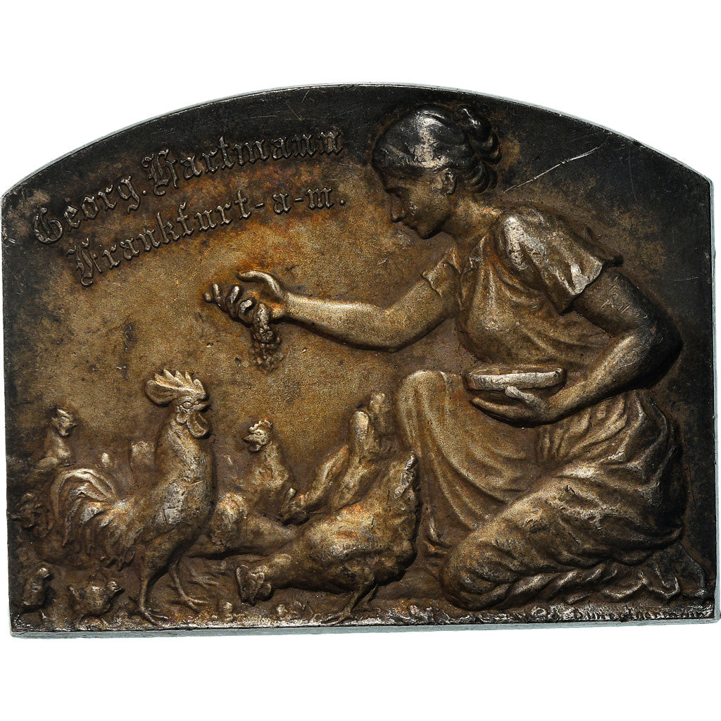 Allemagne, Médaille, Georg Hartmann, Frankfurt, Agriculture, TTB+, Argent