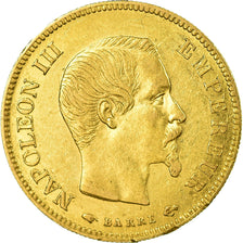 Moneda, Francia, Napoleon III, Napoléon III, 10 Francs, 1855, Paris, MBC+, Oro