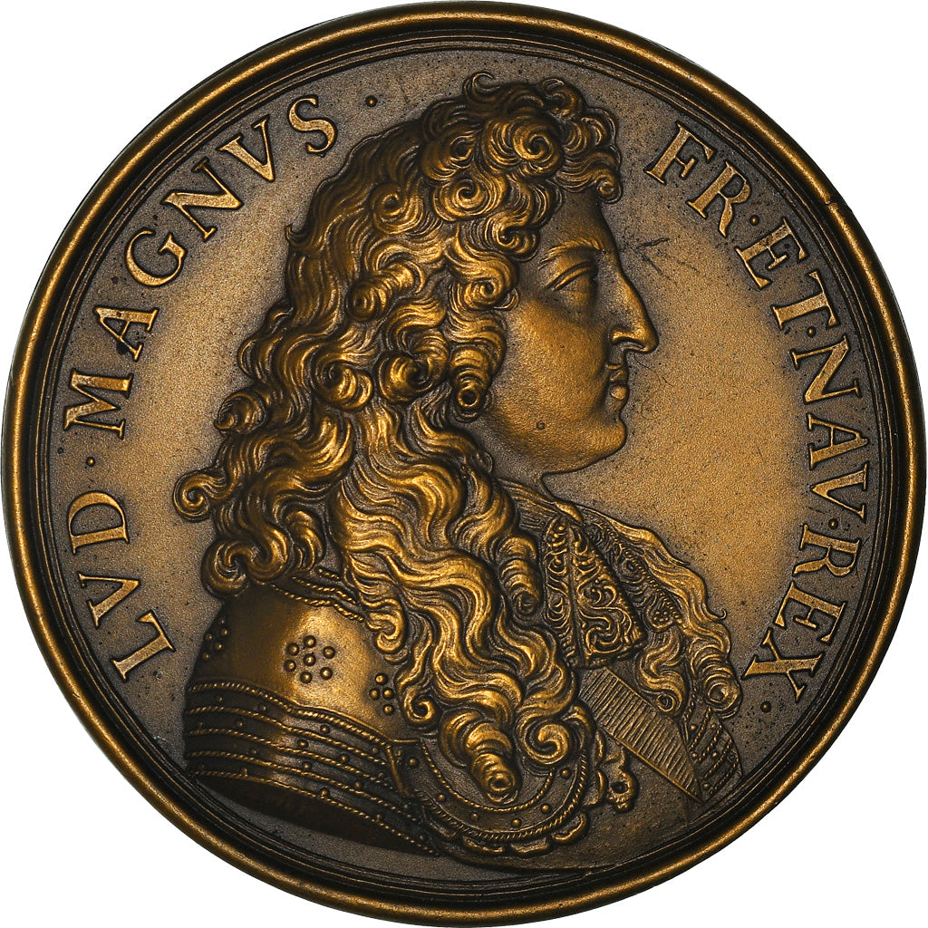 Francia, medalla, Louis XIV, Conquête de la Flandre et de la Franche-Comté