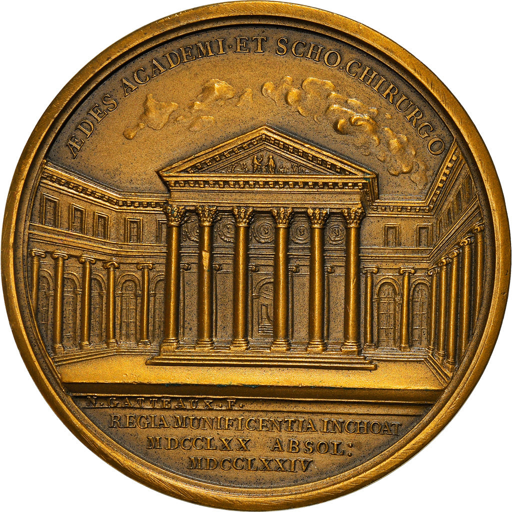 Frankrijk, Medaille, Louis XVI, Académie de Médecine, History, 1774, Duvivier