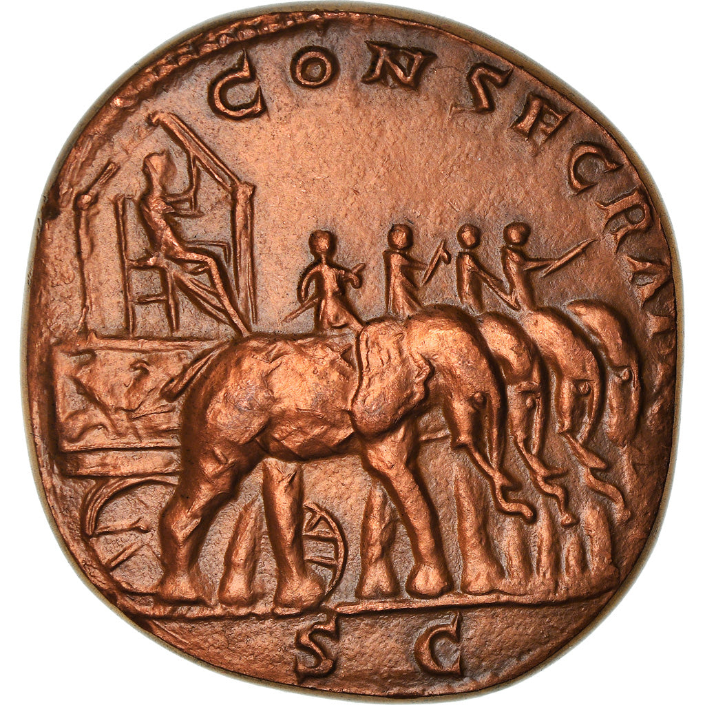 France, Medal, Reproduction, Sesterce Marc Aurèle, History, 1975, MS(63)