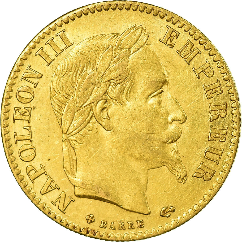 Coin, France, Napoleon III, Napoléon III, 10 Francs, 1866, Strasbourg
