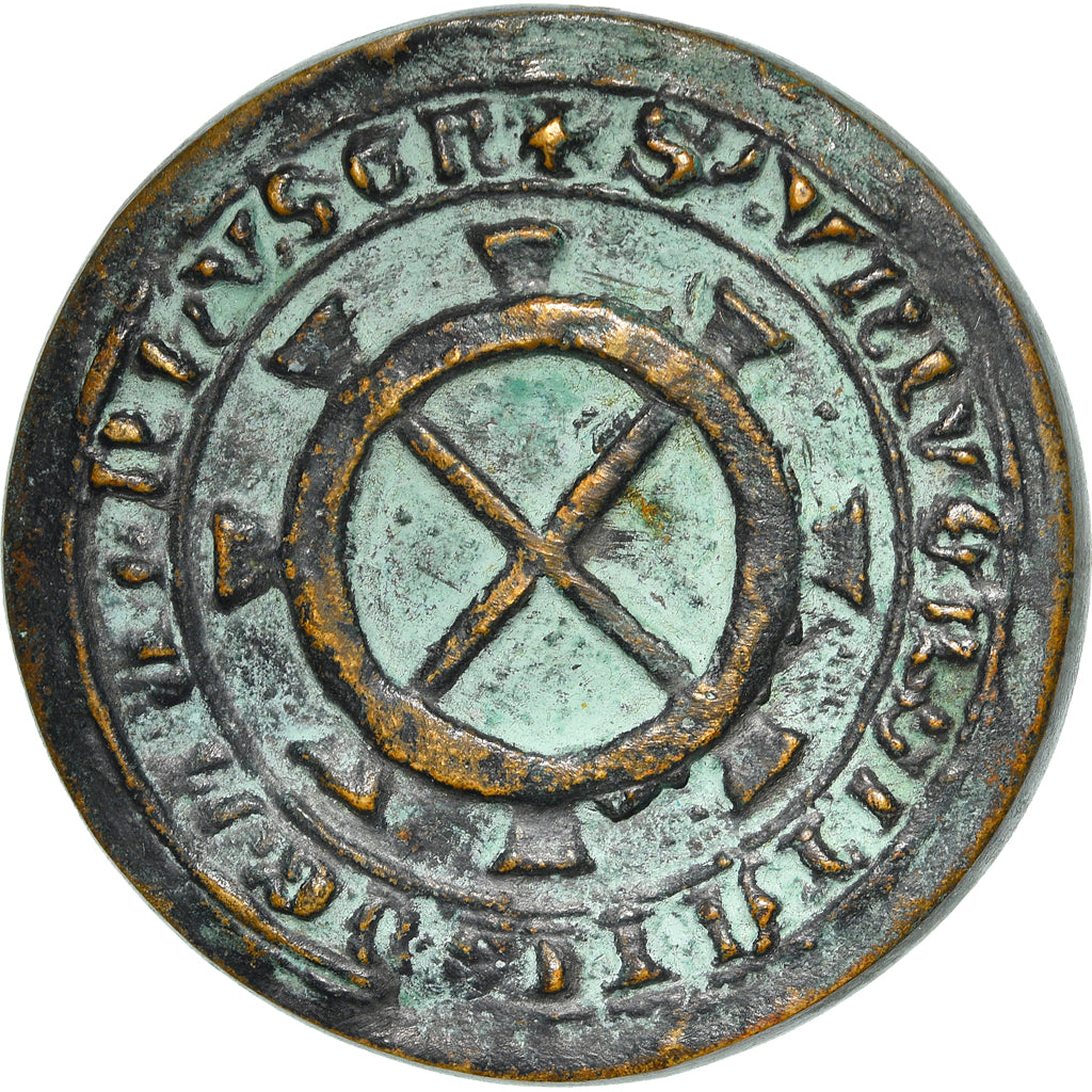 Francja, Medal, Sceau Médiéval à la Roue, Historia, EF(40-45), Bronze