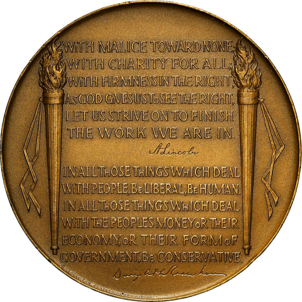 United States of America, Medal, Republican Centennial, Lincoln, Politics, 1954