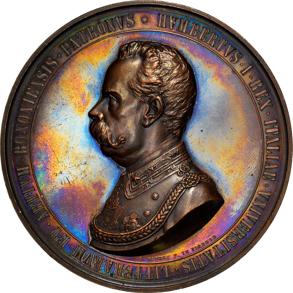 Italia, medalla, Umberto Ier, 800 Years University of Bologna, 1898, Giorgi, SC