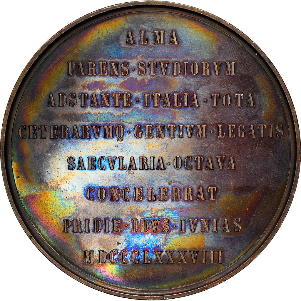 Italia, medalla, Umberto Ier, 800 Years University of Bologna, 1898, Giorgi, SC