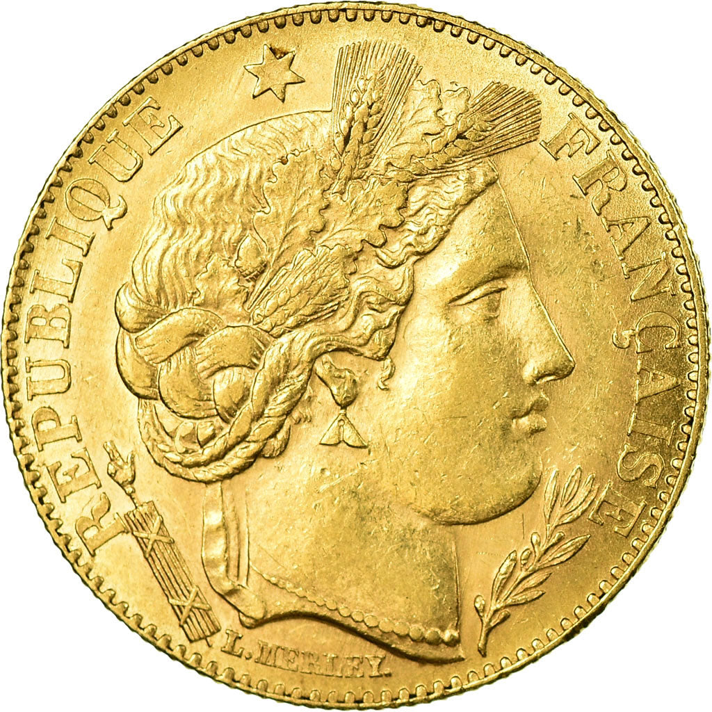 Moneta, Francia, Cérès, 10 Francs, 1895, Paris, SPL-, Oro, KM:830